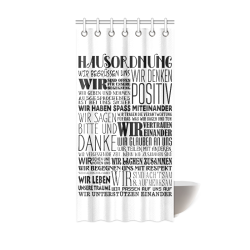 German House Rules - POSITIVE HAUSORDNUNG 1 Shower Curtain 36"x72"