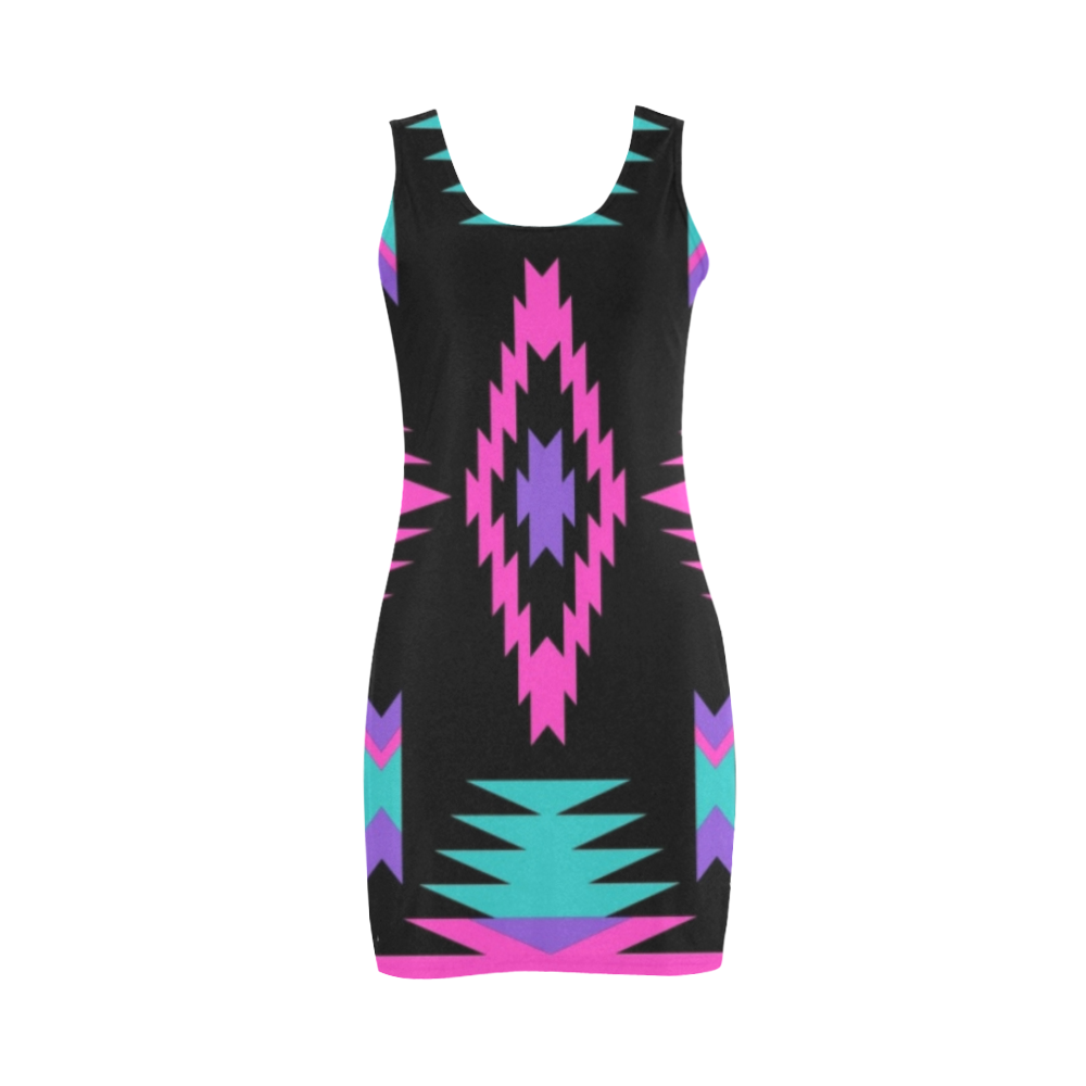 Aztec - Hot Pink Medea Vest Dress (Model D06)