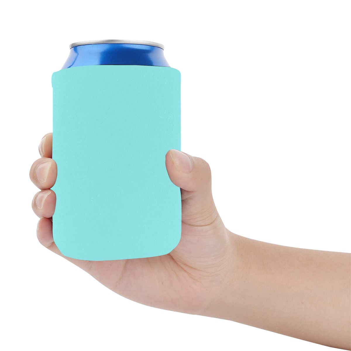 color ice blue Neoprene Can Cooler 4" x 2.7" dia.