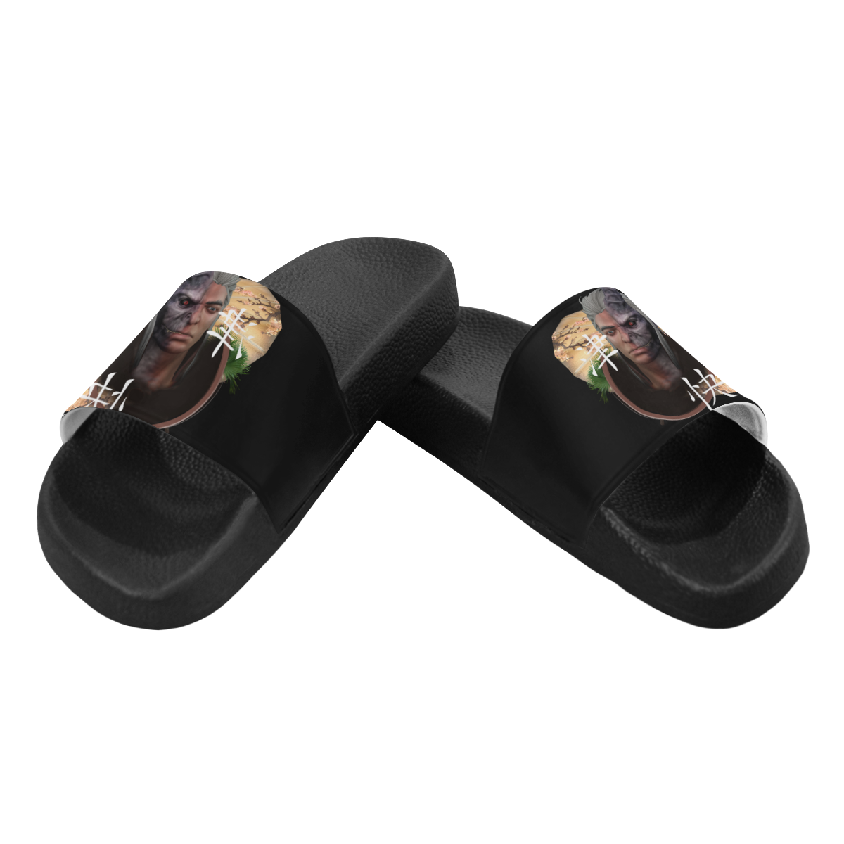 Hustler Asian Art Men's Slide Sandals/Large Size (Model 057)