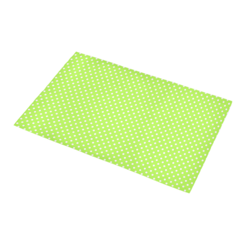 Mint green polka dots Bath Rug 16''x 28''