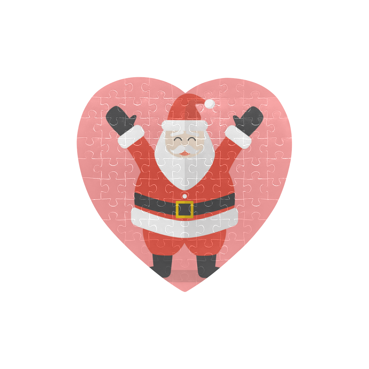 家居Christmas santa Heart-Shaped Jigsaw Puzzle (Set of 75 Pieces)