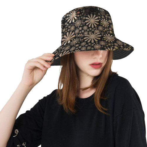 Flowers and Pavilion All Over Print Bucket Hat