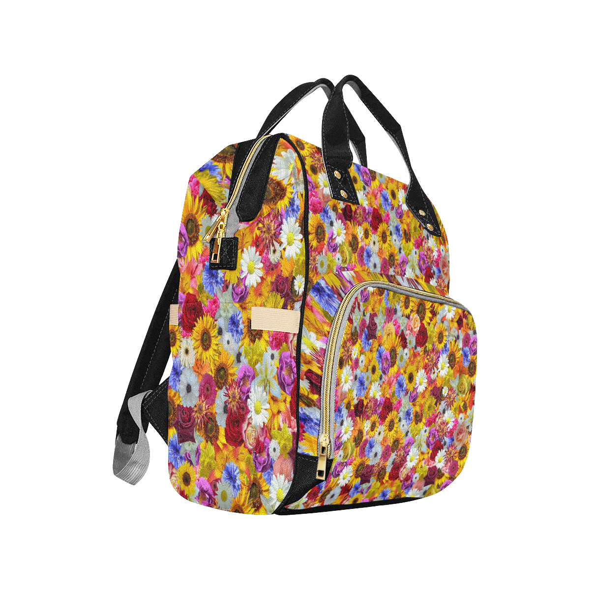 Bright Spring Fantasy Garden Multi-Function Diaper Backpack/Diaper Bag (Model 1688)