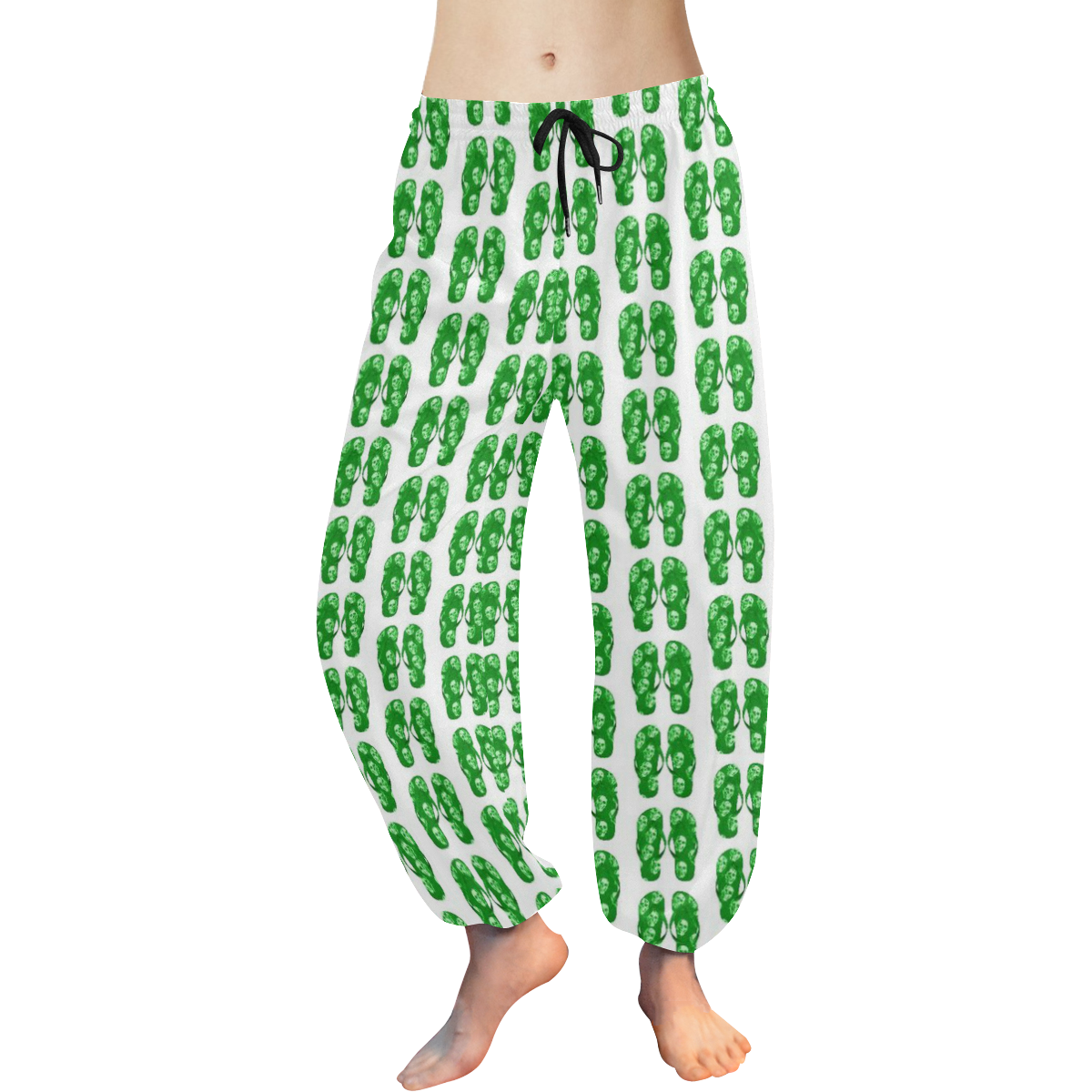 funny little artsadd flipflops Women's All Over Print Harem Pants (Model L18)