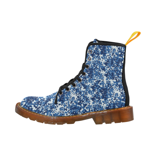 Digital Blue Camouflage Martin Boots For Women Model 1203H