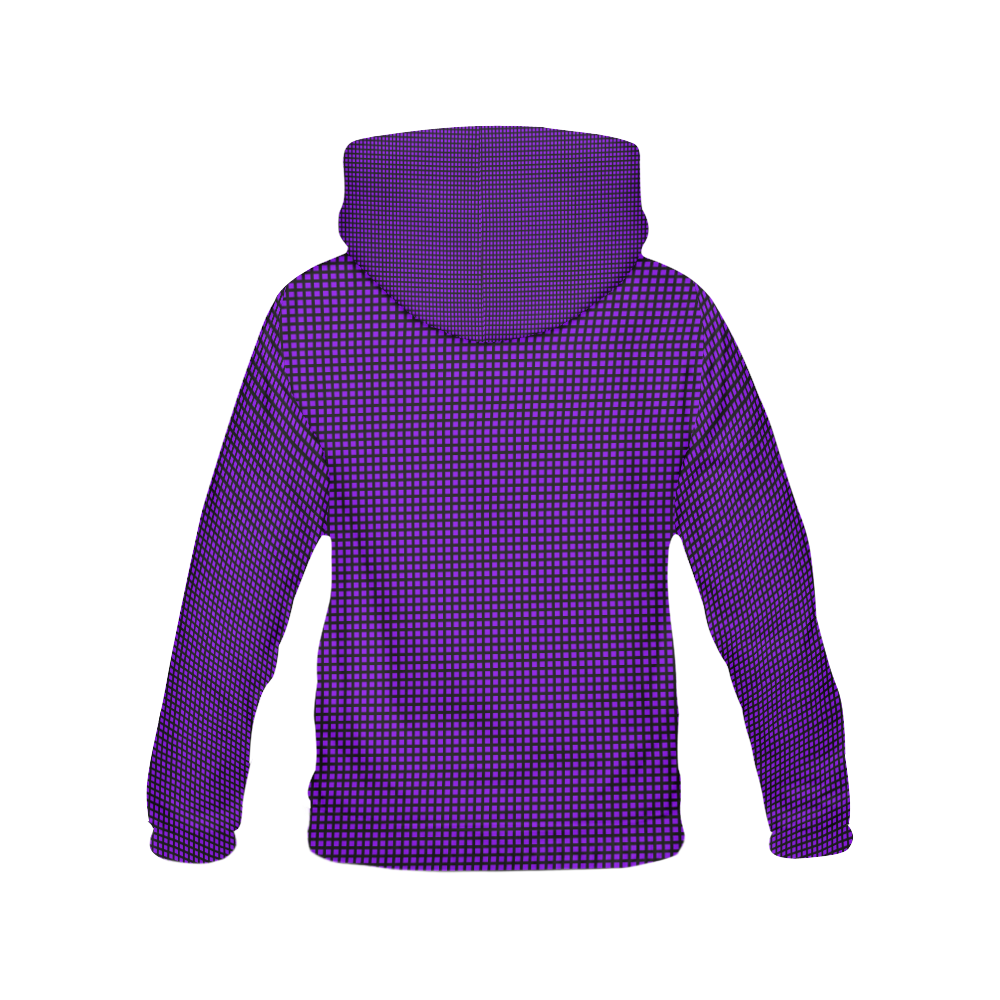 Squares in Purple All Over Print Hoodie for Men/Large Size (USA Size) (Model H13)