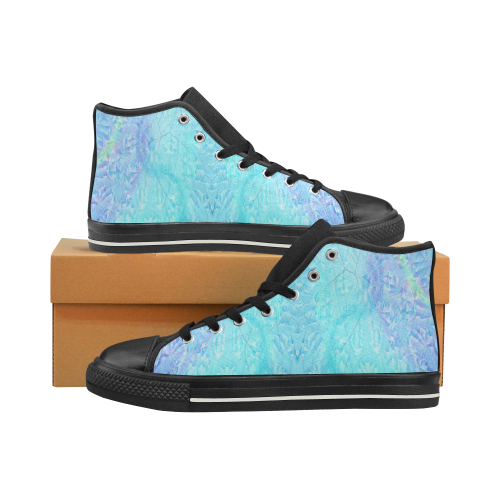 waterfall High Top Canvas Shoes for Kid (Model 017)