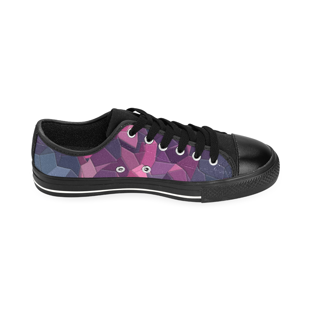 purple pink magenta mosaic #purple Men's Classic Canvas Shoes/Large Size (Model 018)