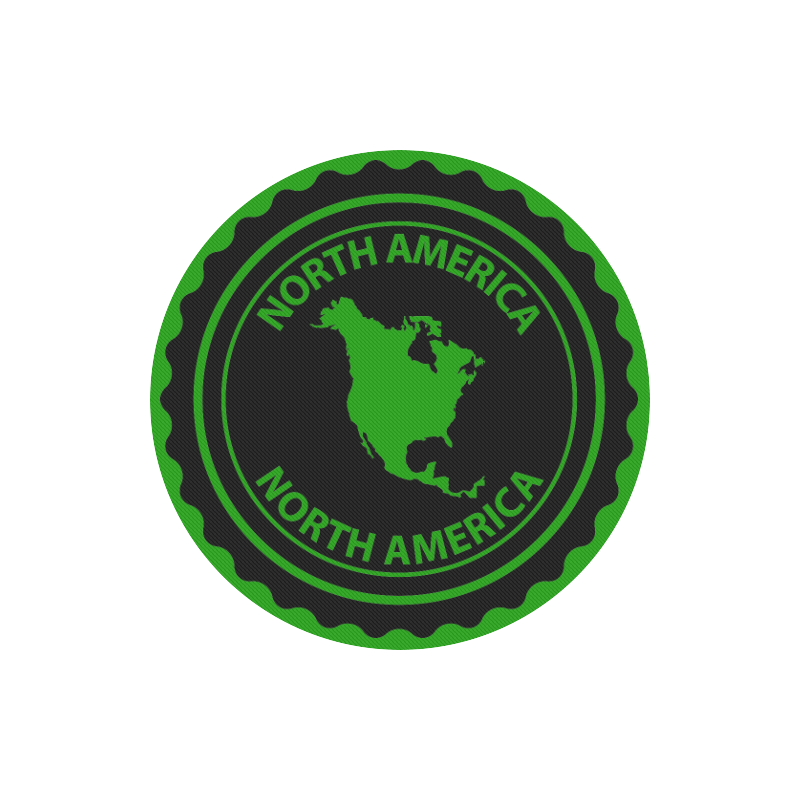 North America stamp Round Mousepad