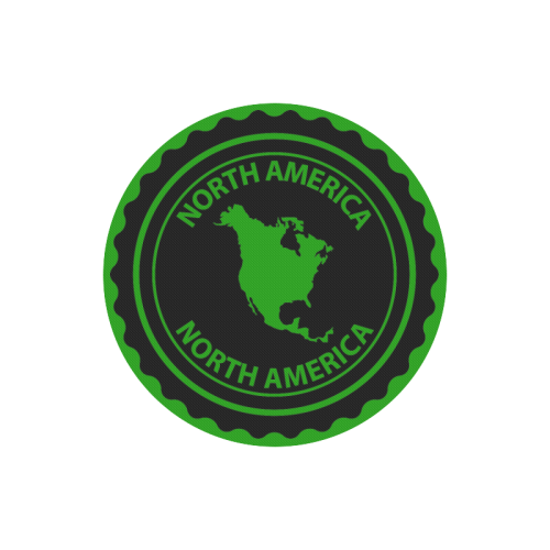 North America stamp Round Mousepad