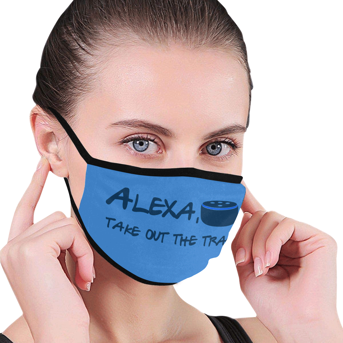 Humor Alexa take out the trash - corvette blue Mouth Mask