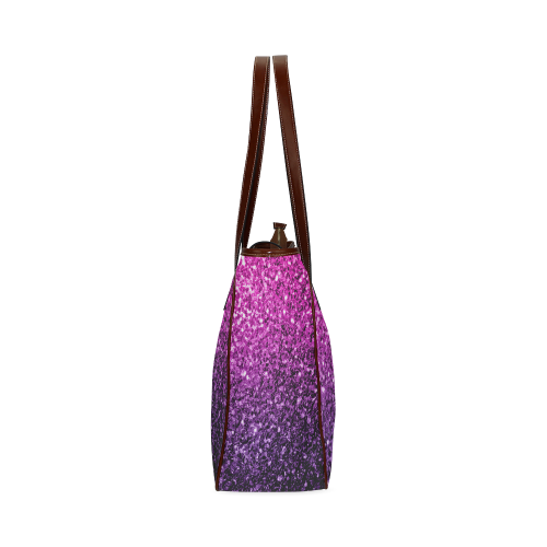 Beautiful Purple Pink Ombre glitter sparkles Classic Tote Bag (Model 1644)