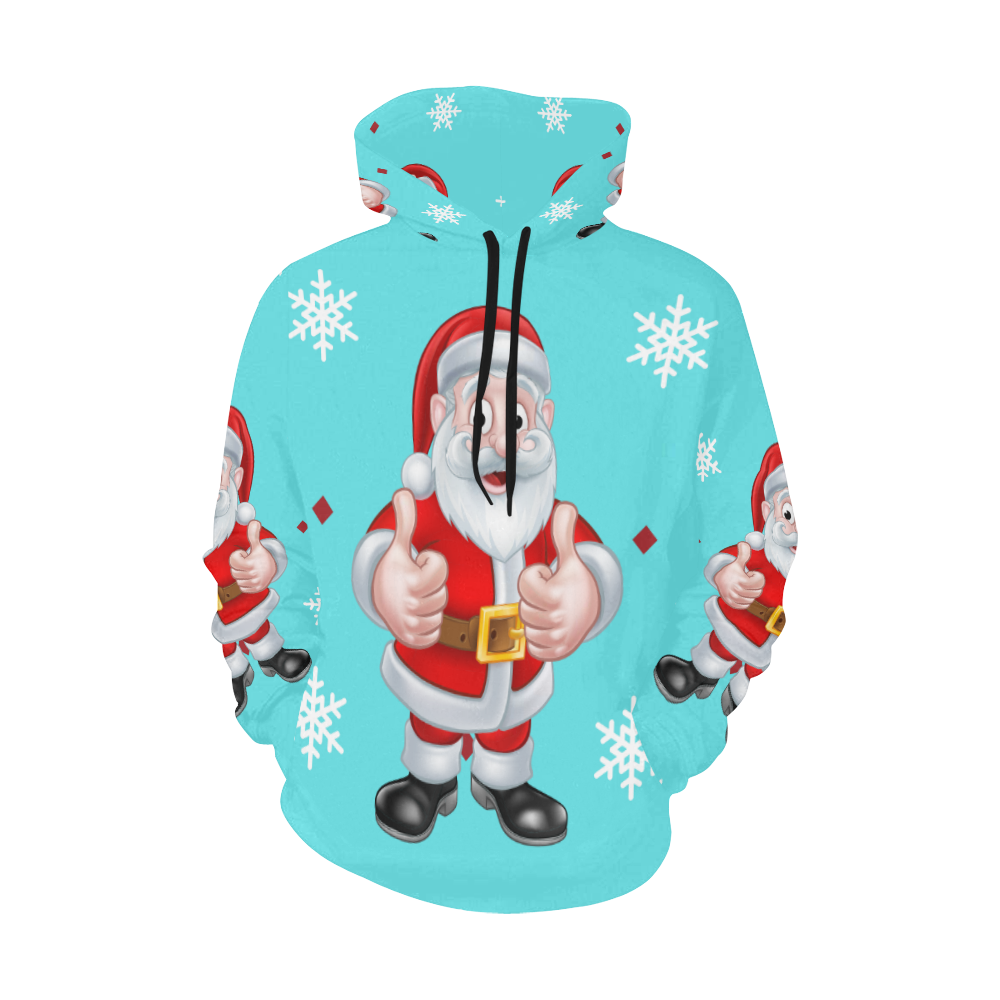 sudadera de mujer papa noel All Over Print Hoodie for Women (USA Size) (Model H13)