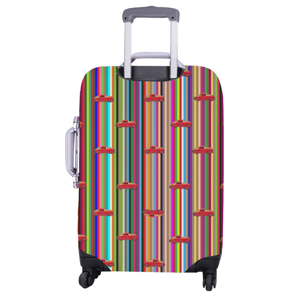Stripes n Cars Luggage Cover/Large 26"-28"