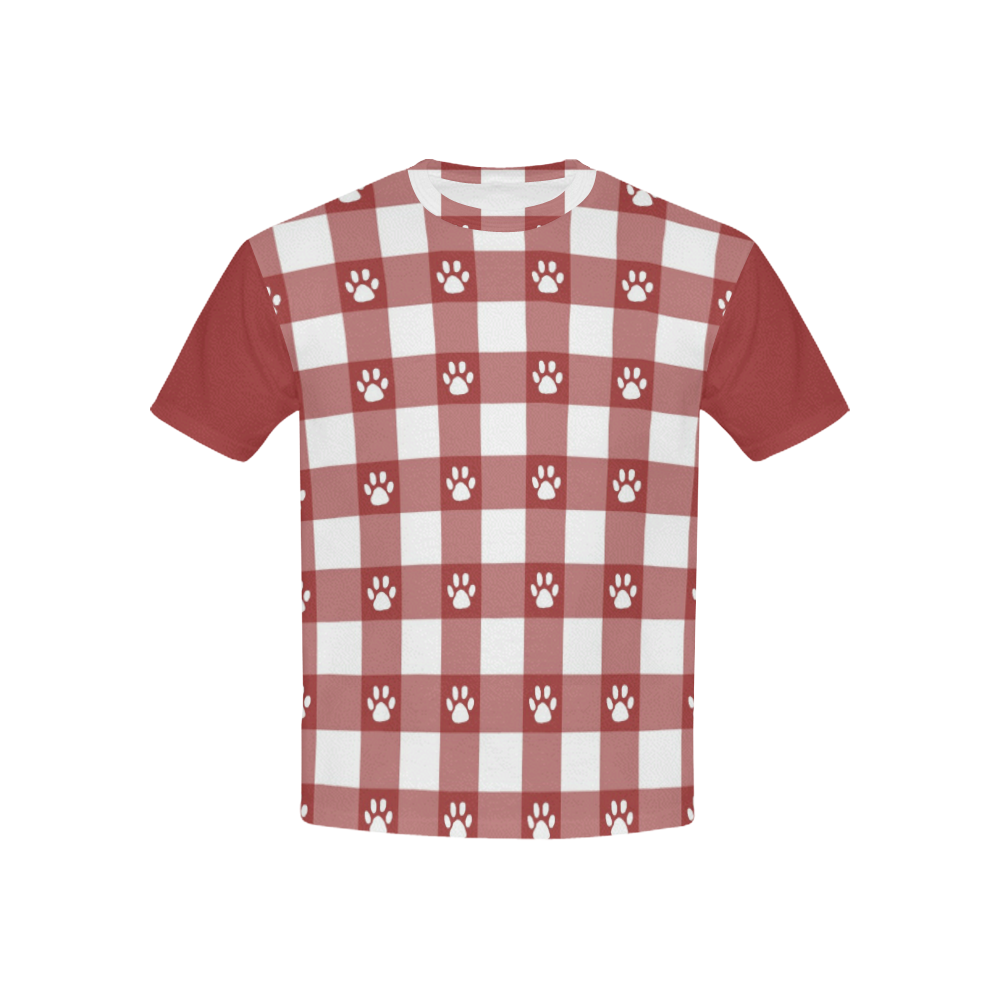 Plaid and paws Kids' All Over Print T-shirt (USA Size) (Model T40)
