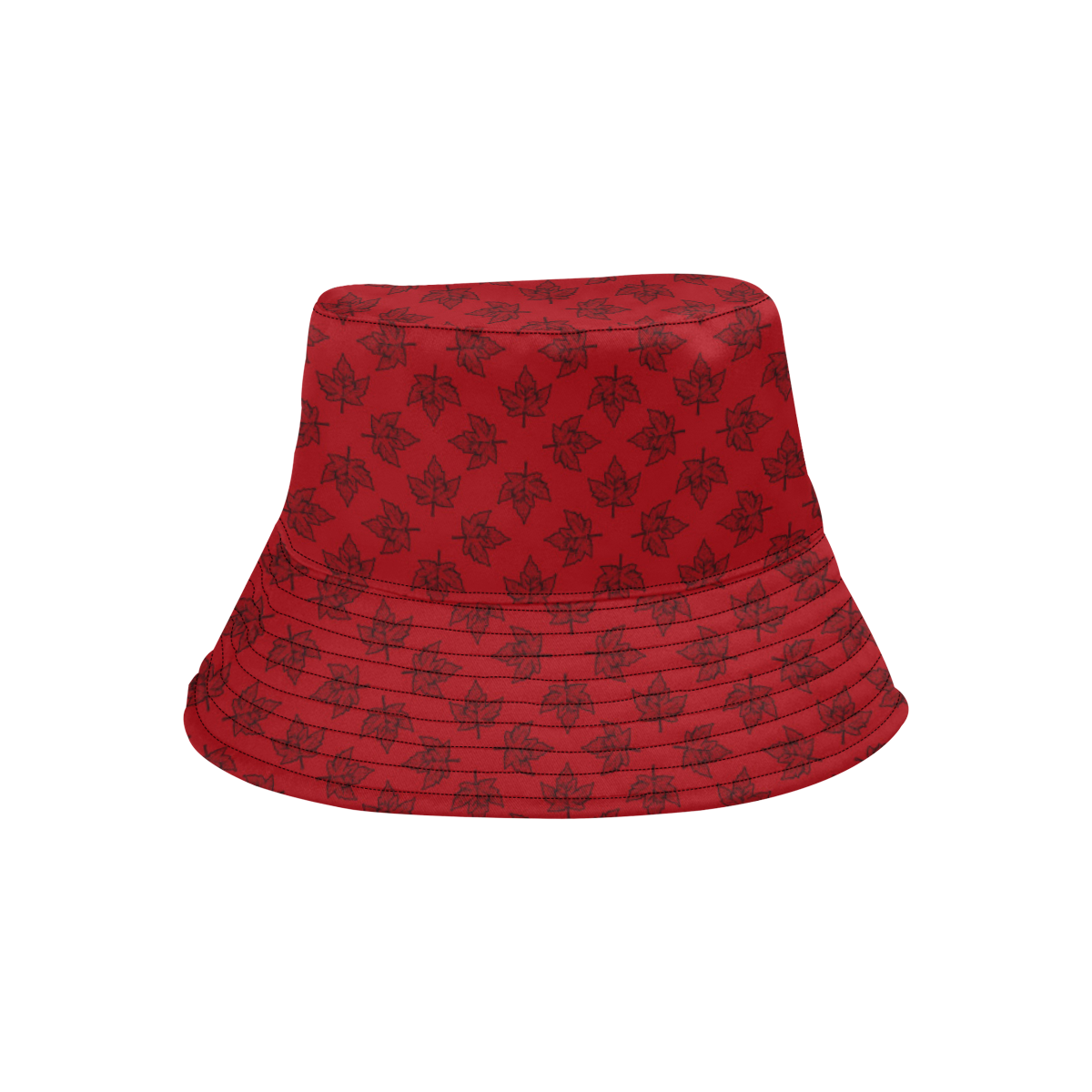 Cool Canada Bucket Hats Retro Red All Over Print Bucket Hat for Men