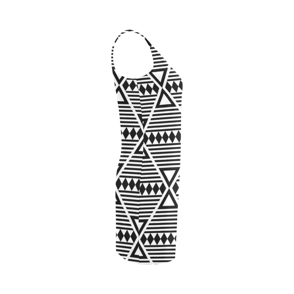 Black Aztec Tribal Medea Vest Dress (Model D06)