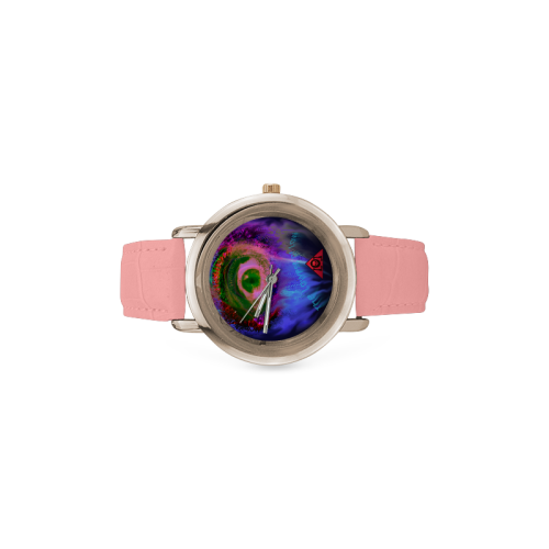 The Lowest of Low Minds Eye Women's Rose Gold Leather Strap Watch(Model 201)