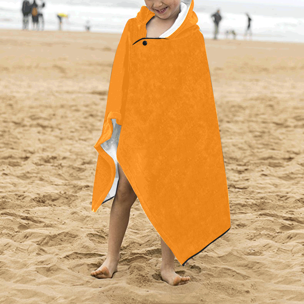 color UT orange Kids' Hooded Bath Towels
