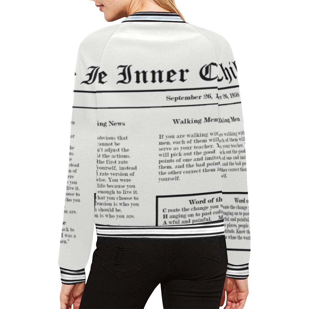 The inner child times All Over Print Bomber Jacket for Women (Model H21)