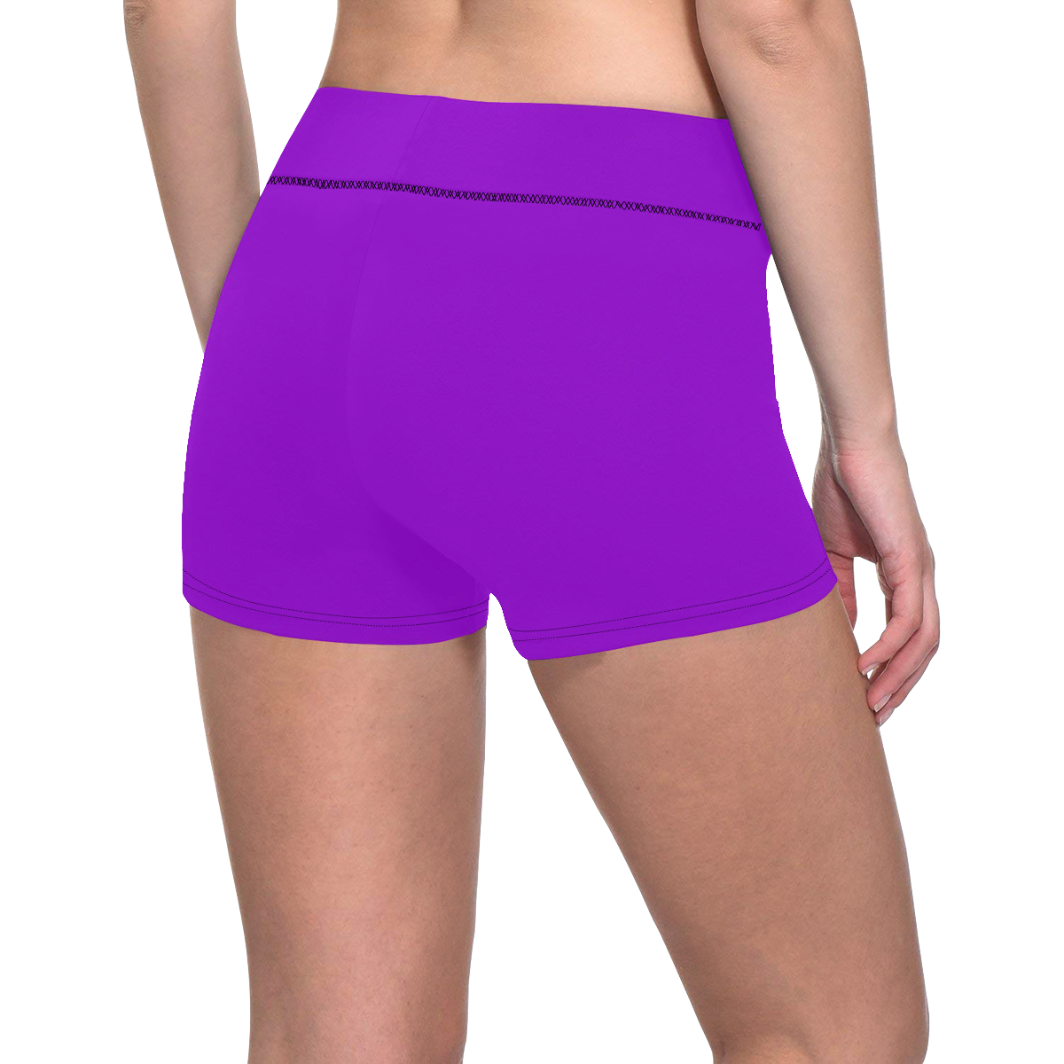 color dark violet Women's All Over Print Short Leggings (Model L28)