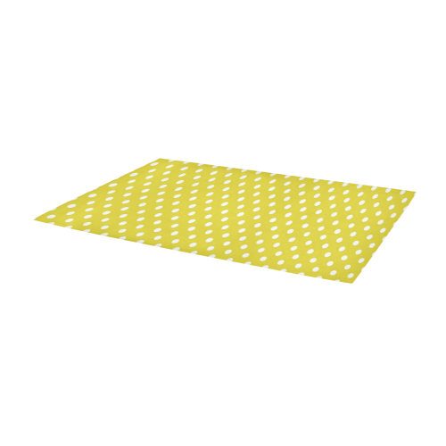 Yellow Polka Dot Area Rug 9'6''x3'3''