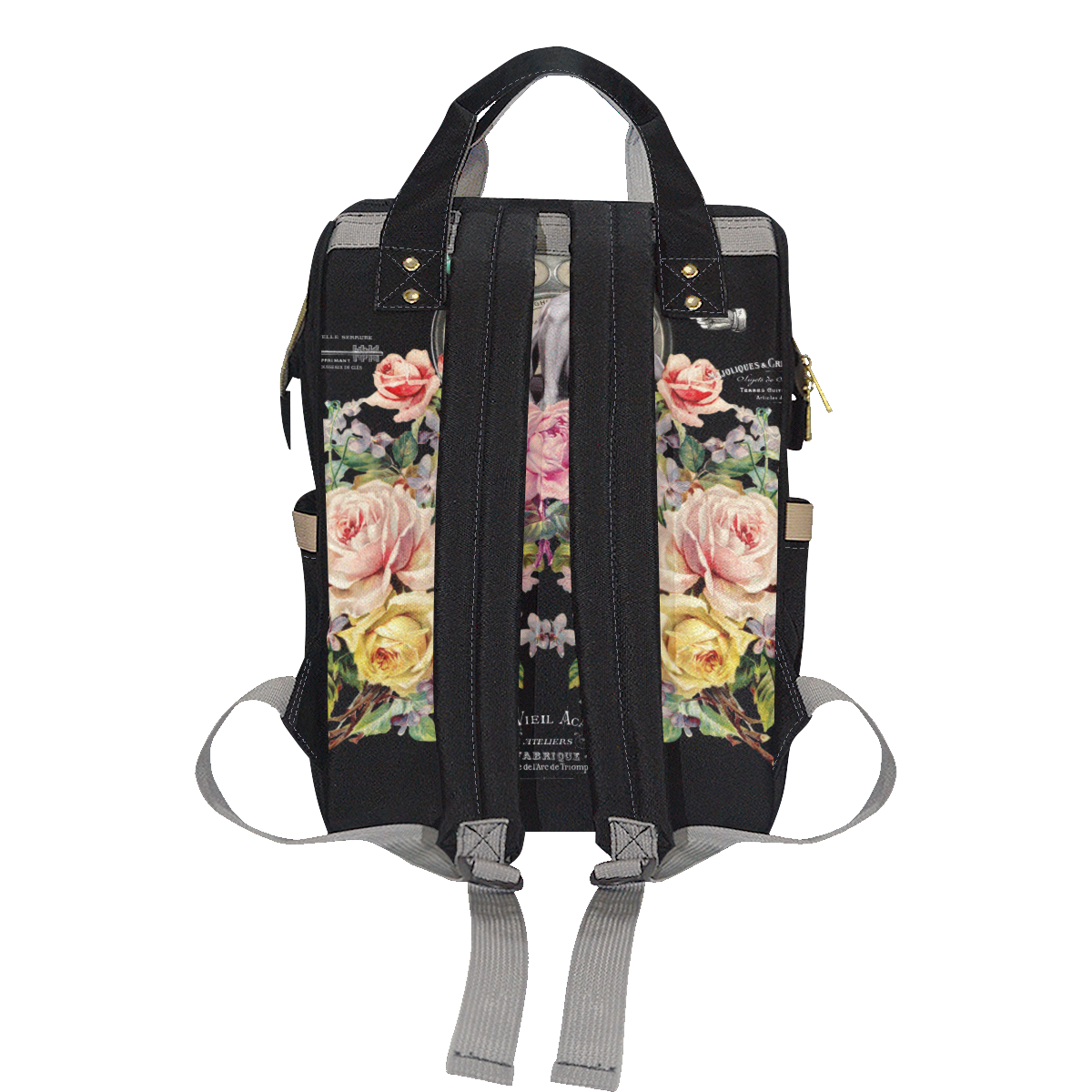 Nuit des Roses Revisited for Him Multi-Function Diaper Backpack/Diaper Bag (Model 1688)