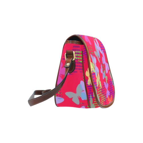 Colorful Butterflies ZFF Saddle Bag/Large (Model 1649)