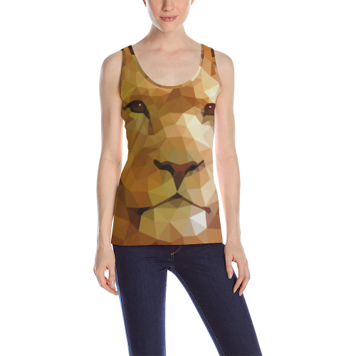 Polymetric Lion All Over Print Tank Top for Women (Model T43)