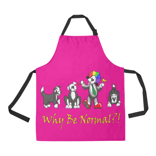 Y B Normal -pink All Over Print Apron