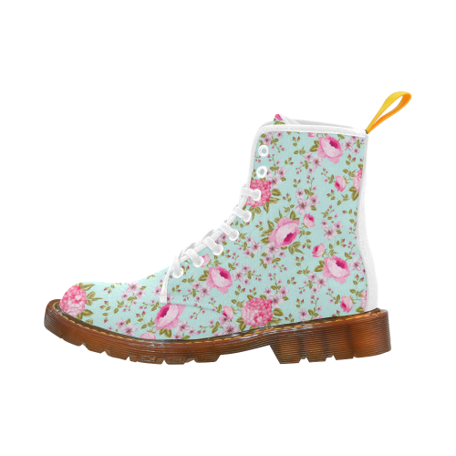 Peony Pattern Martin Boots For Women Model 1203H