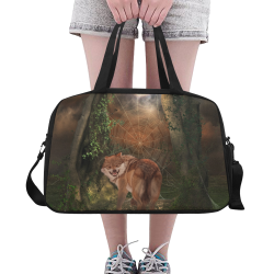 Awesome wolf in the night Fitness Handbag (Model 1671)