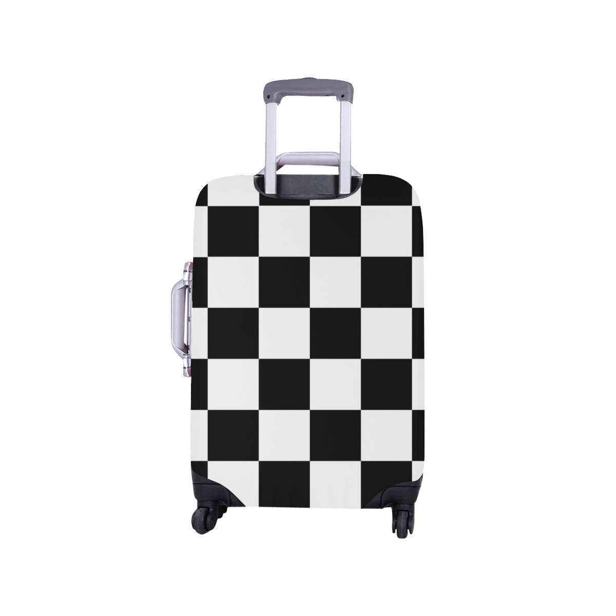 Black White Checkers Luggage Cover/Small 18"-21"