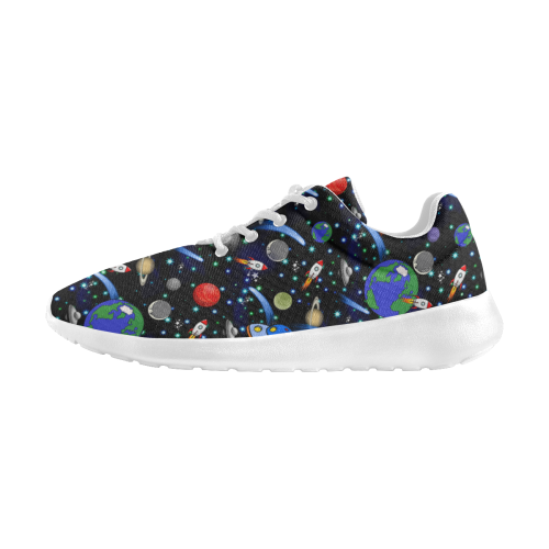 Galaxy Universe - Planets, Stars, Comets, Rockets Men's Athletic Shoes (Model 0200)