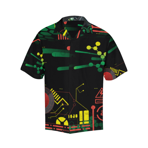Futuristic Techno Sci-Fi Hawaiian Shirt (Model T58)