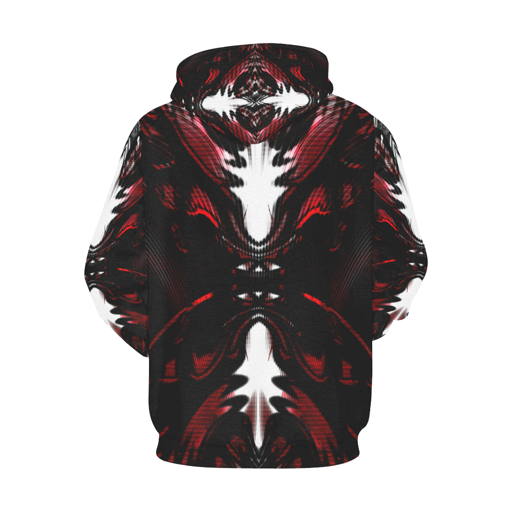 Red Alien Queen Crew All Over Print Hoodie for Women (USA Size) (Model H13)