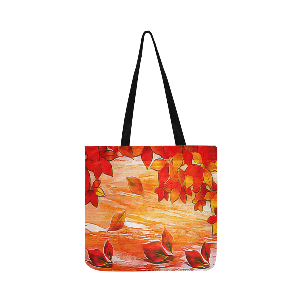 Red Leaves Reusable Shopping Bag Model 1660 (Two sides)