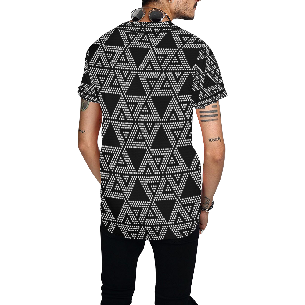 Polka Dots Party All Over Print Baseball Jersey for Men (Model T50)