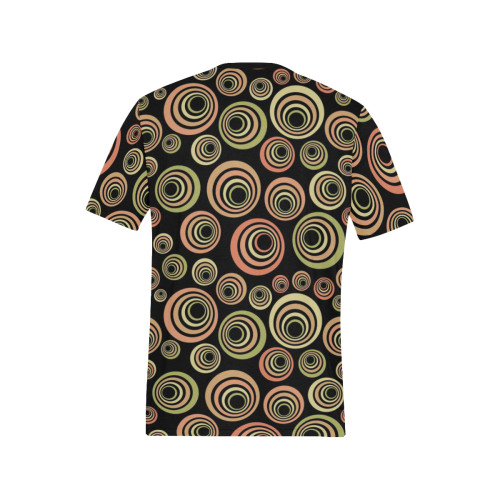 Groovy 60's Classic Pattern Fun Retro Pop-art Men's All Over Print T-Shirt (Solid Color Neck) (Model T63)