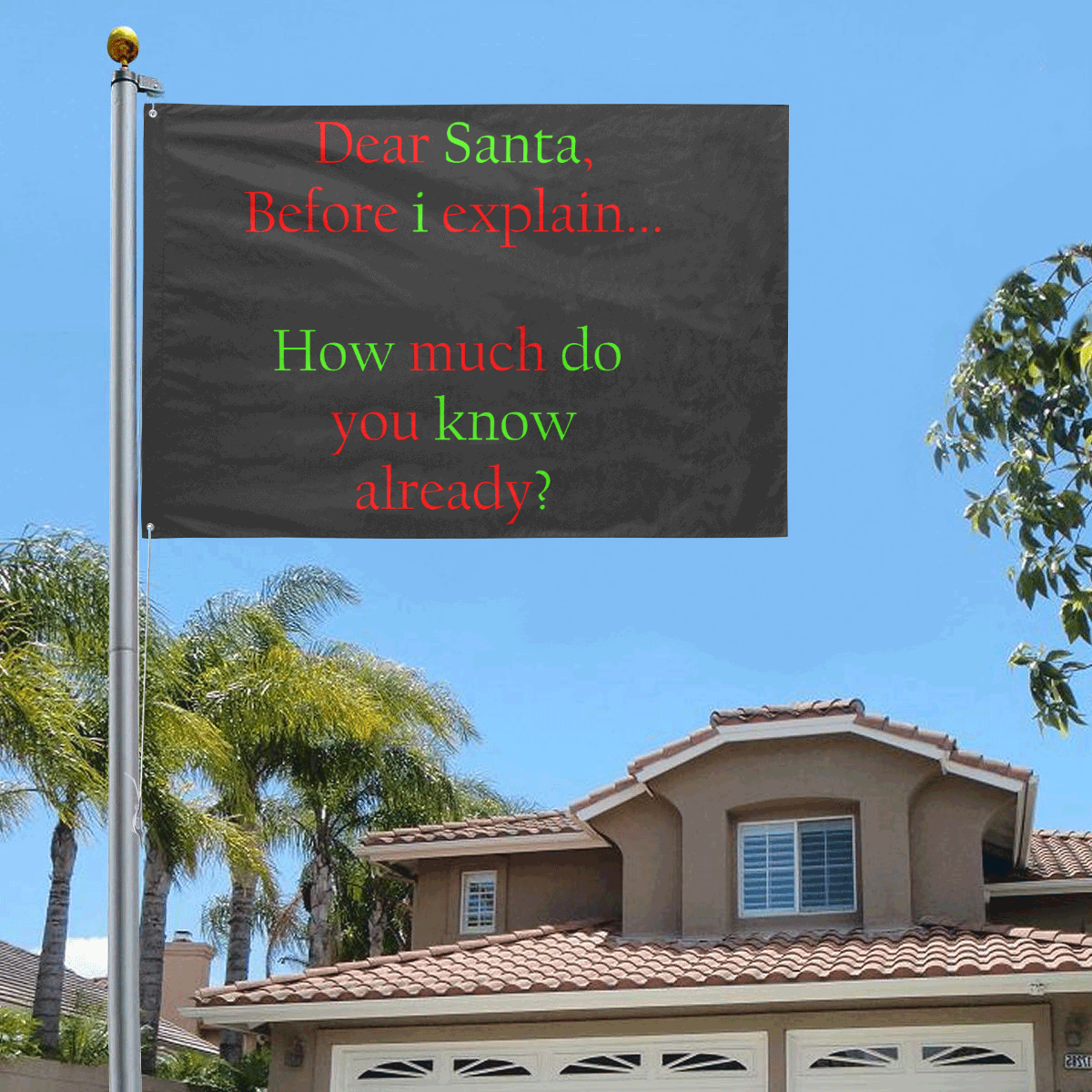 Dear Santa Garden Flag 70"x47"