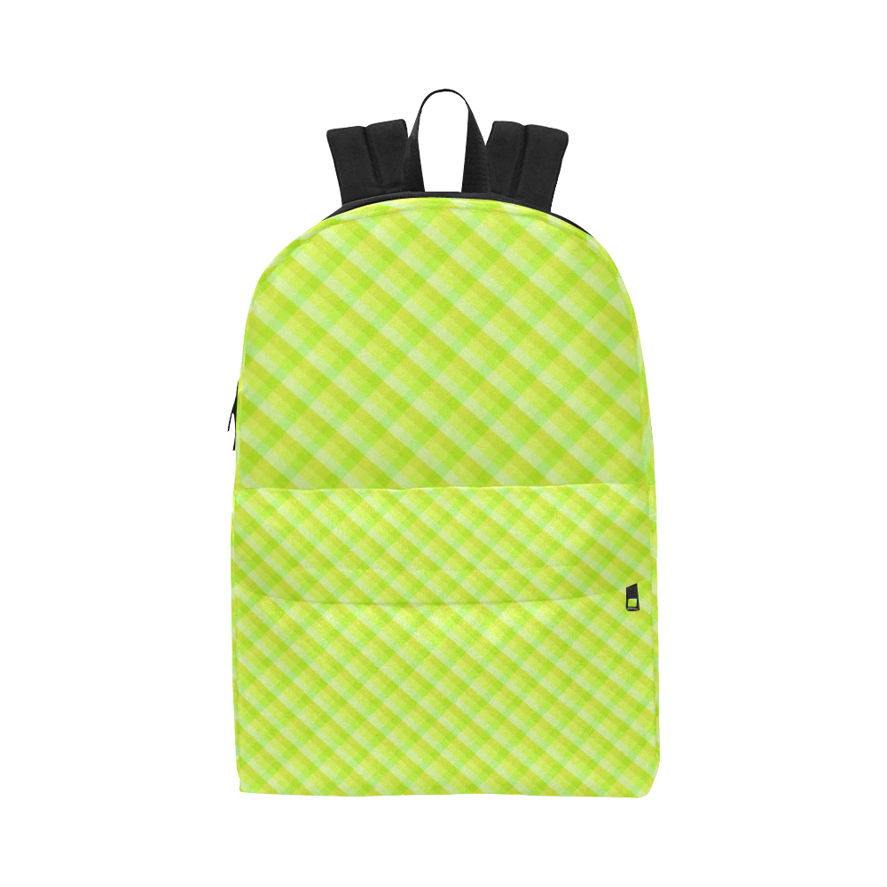 Yellow and green plaid pattern Unisex Classic Backpack (Model 1673)