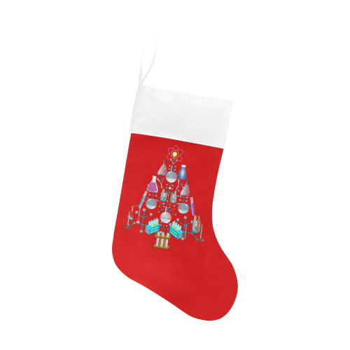 Oh Chemist Tree, Oh Chemistry, Science Christmas Red Christmas Stocking