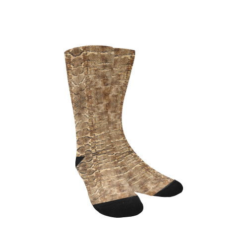 Glamour Golden Python Women's Custom Socks