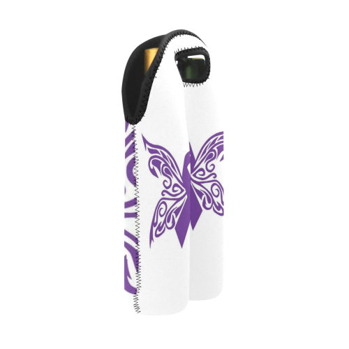 Lupus Awareness Butterfly 2-Bottle Neoprene Wine Bag