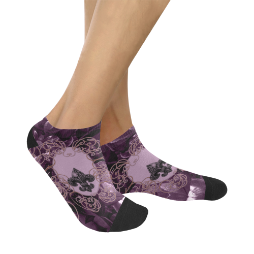 Flowers in soft violet colors Men's Ankle Socks