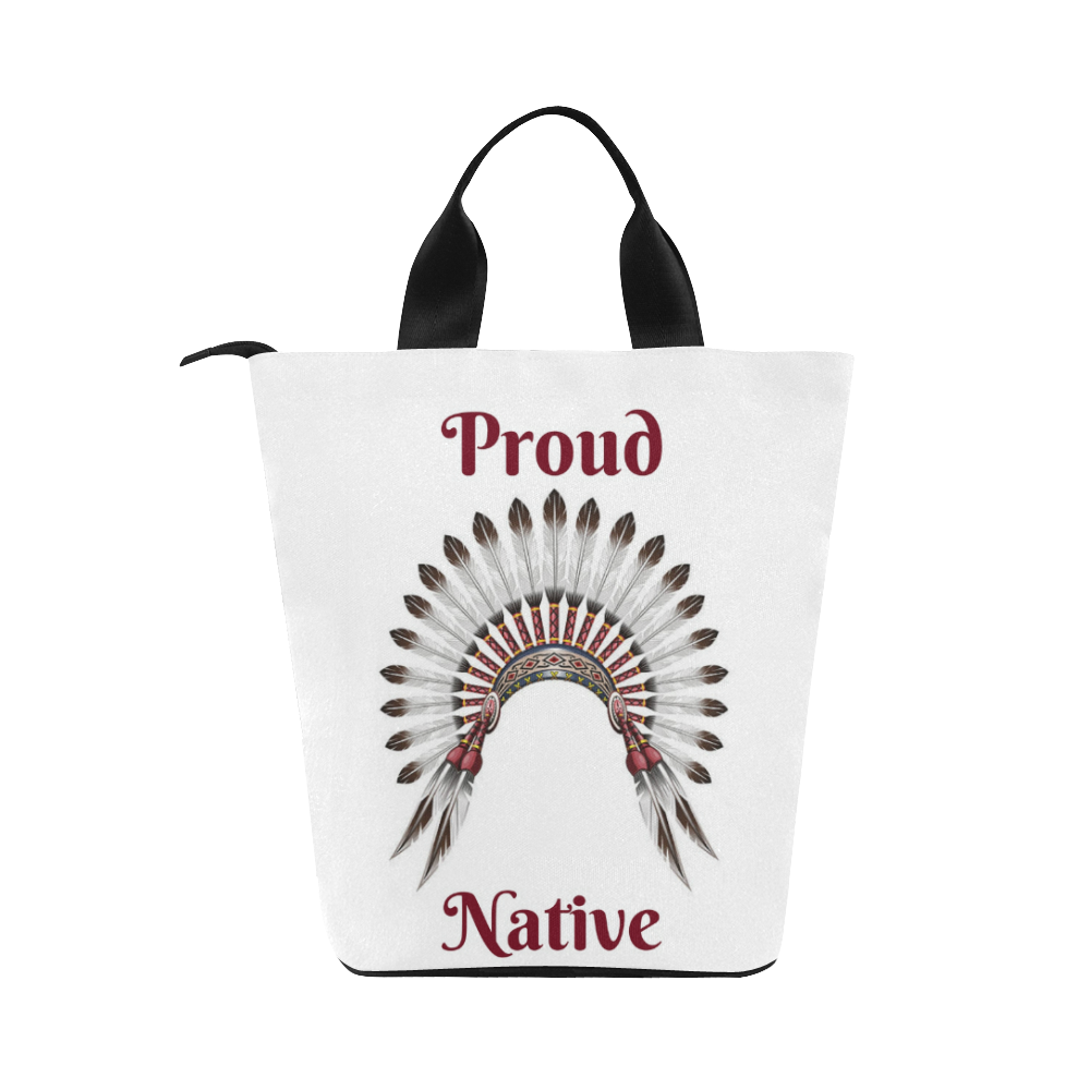 Proud Native Headdress Nylon Lunch Tote Bag (Model 1670)