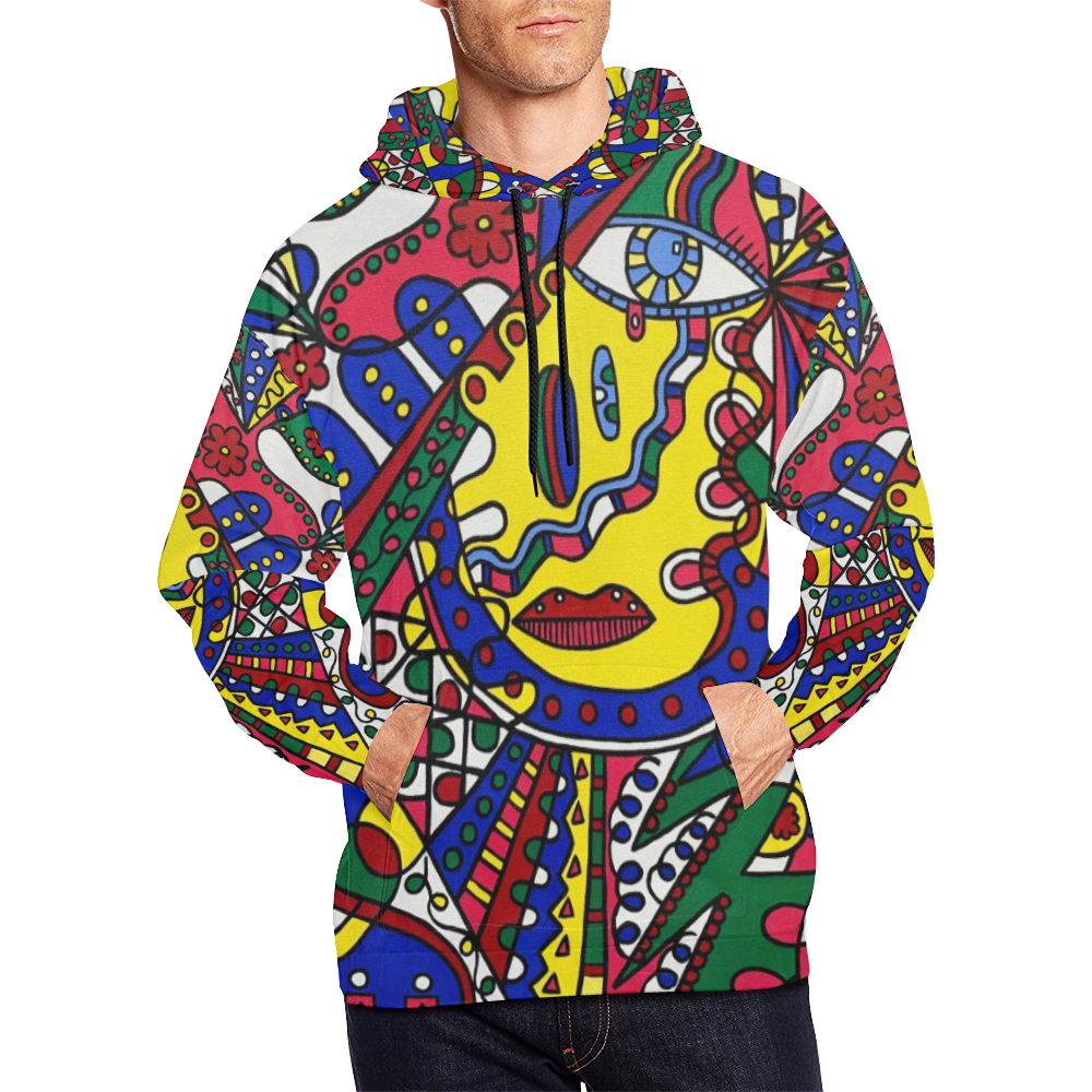 Whimsical All Over Print Hoodie for Men (USA Size) (Model H13)