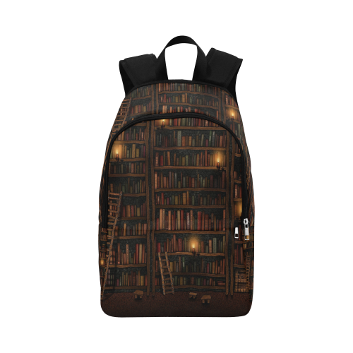 vintage bookshelf Fabric Backpack for Adult (Model 1659)