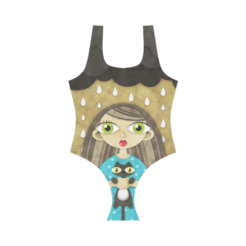 We Love Rain Vest One Piece Swimsuit (Model S04)